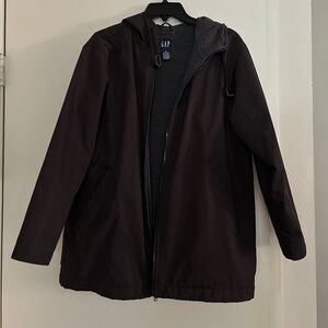 Womens black lined windbreaker vintage